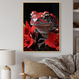 Red Frog Portrait - Frog Wall Decor