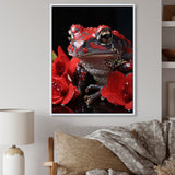 Red Frog Portrait - Frog Wall Decor