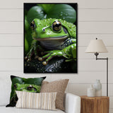Green Frog Portrait - Frog Wall Art Prints