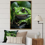 Green Frog Portrait - Frog Wall Art Prints