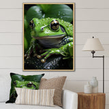Green Frog Portrait - Frog Wall Art Prints