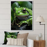 Green Frog Portrait - Frog Wall Art Prints