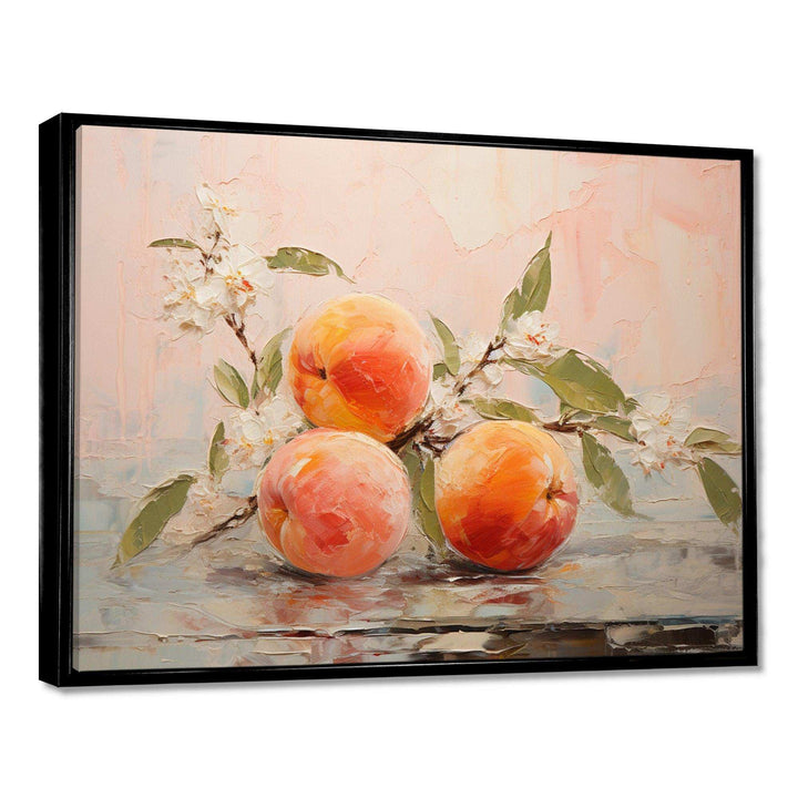 Fruit Abstract Peach - Food &amp; Beverage Canvas Wall Art