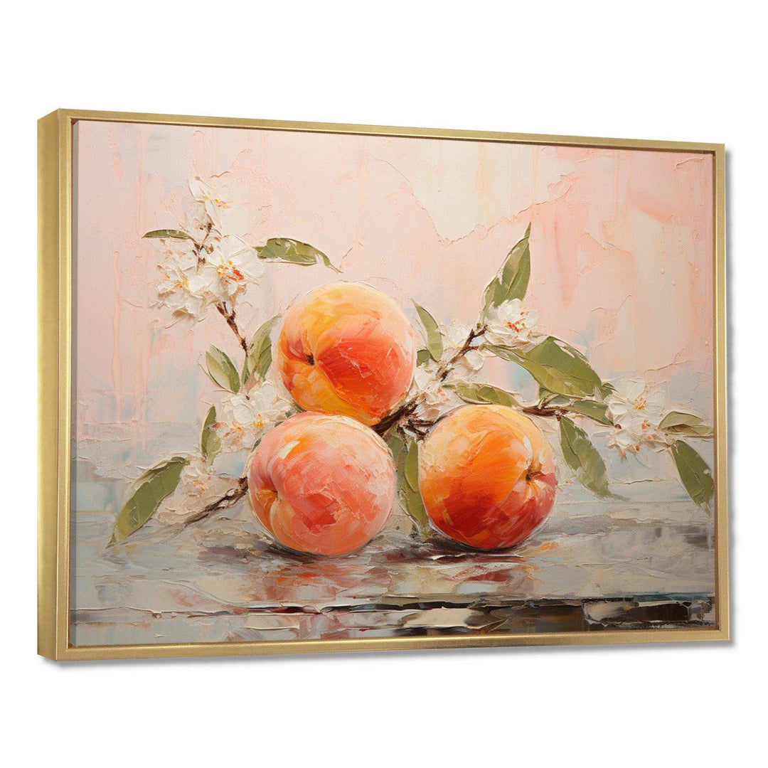 Fruit Abstract Peach - Food &amp; Beverage Canvas Wall Art