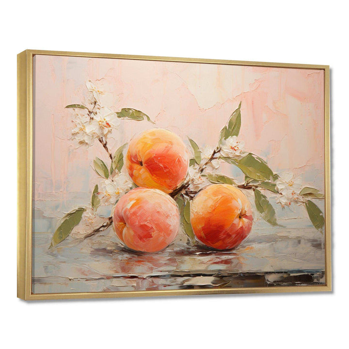 Fruit Abstract Peach - Food &amp; Beverage Canvas Wall Art