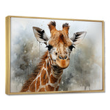 Giraffe Elegant Portrait - Giraffe Framed Canvas Art