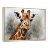 Giraffe Elegant Portrait - Giraffe Framed Canvas Art