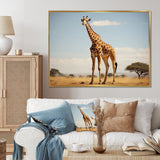Giraffe Gentle Horizon - Giraffe Living Room Wall Art