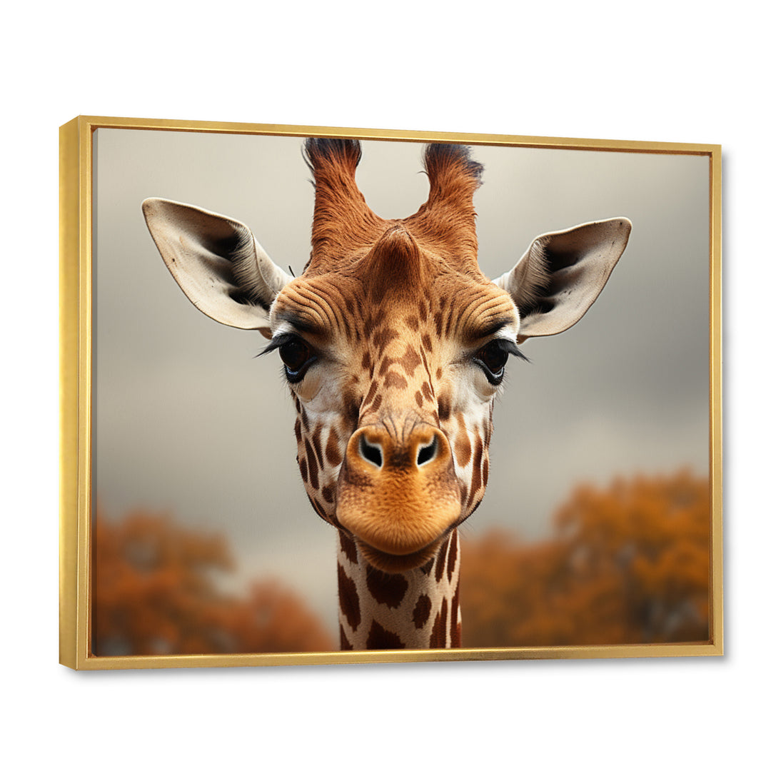 Giraffe Gentle Portrait - Giraffe Bedroom Wall Art