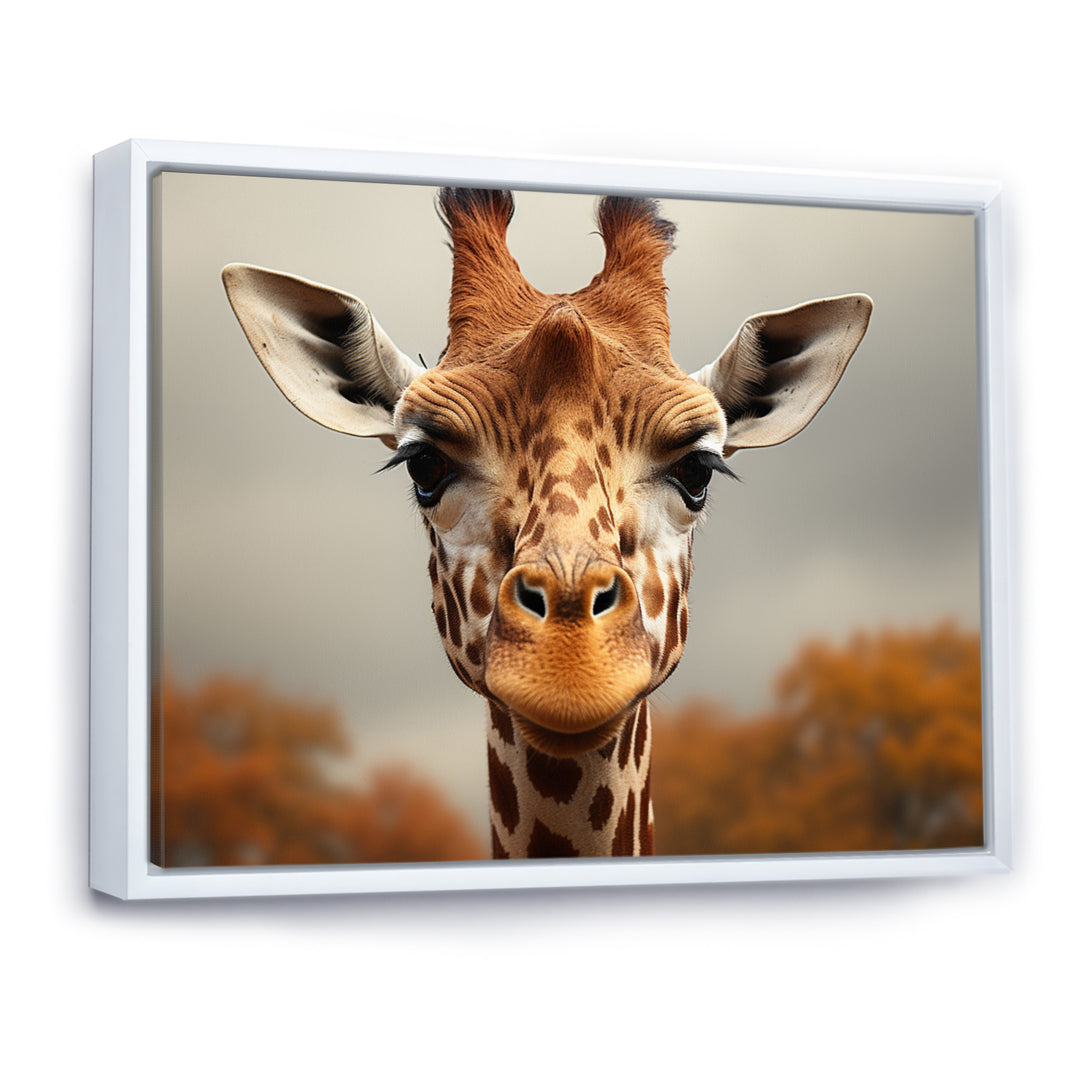 Giraffe Gentle Portrait - Giraffe Bedroom Wall Art