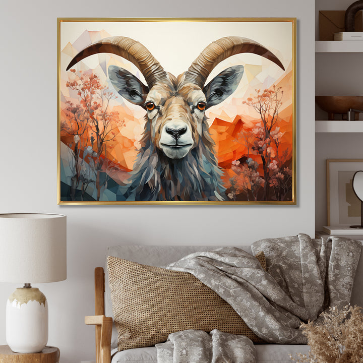 Goat Mountain Explorer Geometric - Goat Wall Decor