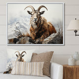 Goat Mountain Majesty - Goat Framed Canvas Art