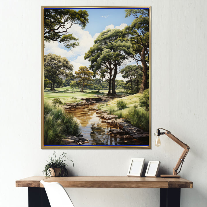 Golf Treelined Tangles - Golf Canvas Wall Art