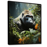 Gorilla In Jungle - Gorilla Living Room Wall Art