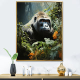 Gorilla In Jungle - Gorilla Living Room Wall Art