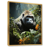 Gorilla In Jungle - Gorilla Living Room Wall Art