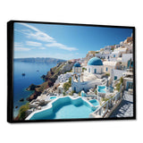 Greece Santorini Dreams I - Landscapes Canvas Wall Art