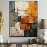 Hardedge Art Earthy Euphony I - Abstract Canvas Wall Art