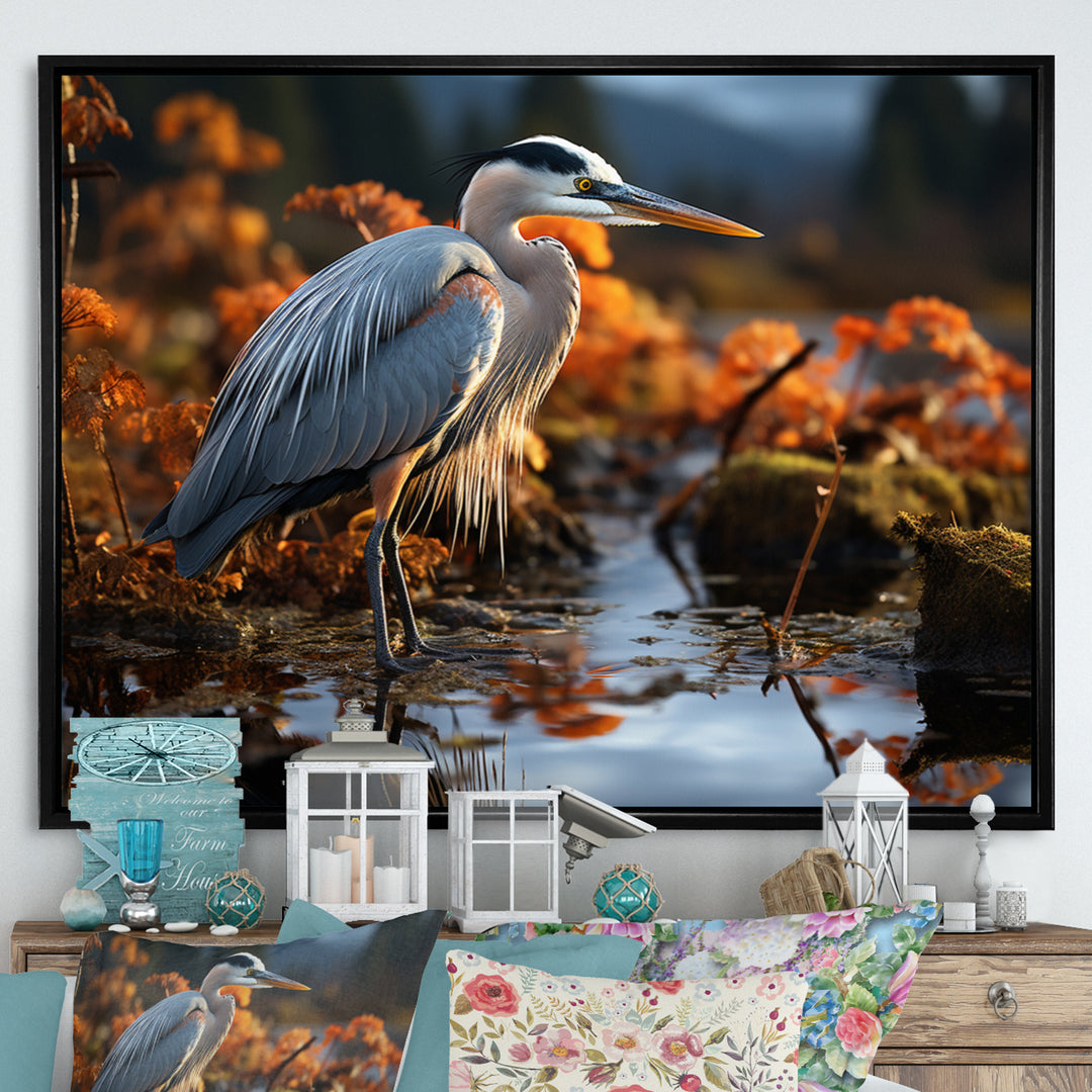 Heron Reflections Of Grace - Heron Home Decor Art