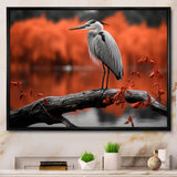 Heron Serenity In Monochrome - Heron Living Room Wall Art