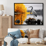 Heron Silent Waters - Heron Bedroom Wall Art