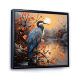 Heron Waterside Serenade Pointillism - Heron Wall Art Prints