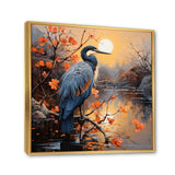 Heron Waterside Serenade Pointillism - Heron Wall Art Prints