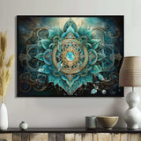 Hinduisim Sacred Om Symbol - Spiritual Canvas Wall Art