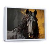 Yellow Horse Bold Elegance - Horse Living Room Wall Art