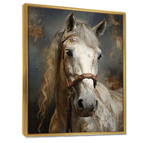 White Horse Equestrian Duality II - Animals Canvas Wall Art