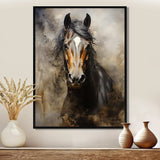 White Horse Equestrian Duality I - Animals Canvas Wall Art