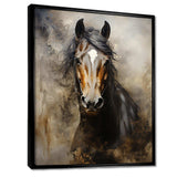 White Horse Equestrian Duality I - Animals Canvas Wall Art