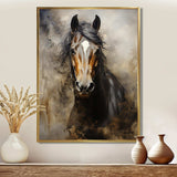 White Horse Equestrian Duality I - Animals Canvas Wall Art