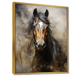 White Horse Equestrian Duality I - Animals Canvas Wall Art