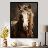 Brown Horse Harmonious Balance - Animals Canvas Wall Art