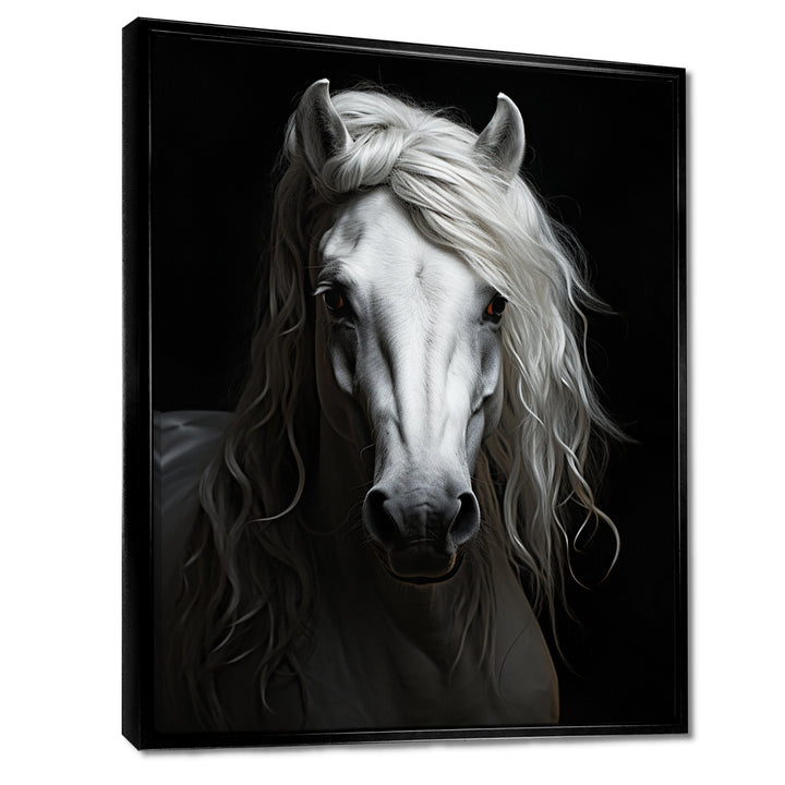 Grey Horse Majestic Monochrome - Horse Home Decor Art