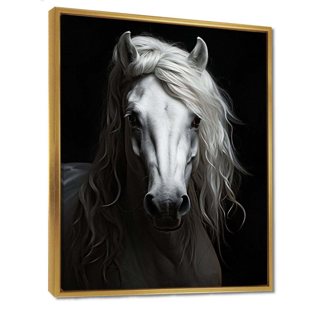 Grey Horse Majestic Monochrome - Horse Home Decor Art