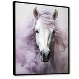 Pink White Horse Contours - Horse Wall Art Prints