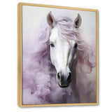 Pink White Horse Contours - Horse Wall Art Prints
