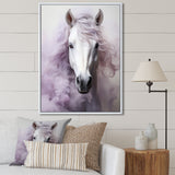 Pink White Horse Contours - Horse Wall Art Prints