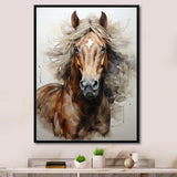 Brown Beige Horse Spirit Of Equus - Brown Horse Wall Art