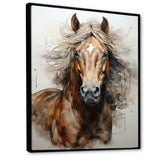 Brown Beige Horse Spirit Of Equus - Brown Horse Wall Art