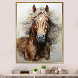 Brown Beige Horse Spirit Of Equus - Brown Horse Wall Art