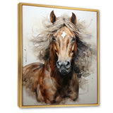 Brown Beige Horse Spirit Of Equus - Brown Horse Wall Art