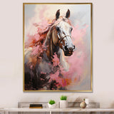 Pink White Horse Vibrant Pink Equine - Horse Wall Art Prints