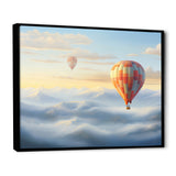 Orange Hot Air Ballon Horizon I - Hot Air Balloon Canvas Wall Art
