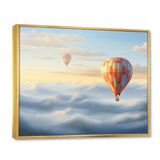 Orange Hot Air Ballon Horizon I - Hot Air Balloon Canvas Wall Art