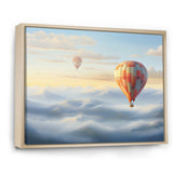 Orange Hot Air Ballon Horizon I - Hot Air Balloon Canvas Wall Art