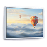 Orange Hot Air Ballon Horizon I - Hot Air Balloon Canvas Wall Art