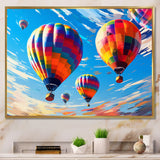 Colorful Hot Air Ballon Chromatic - Hot Air Balloon Canvas Wall Art